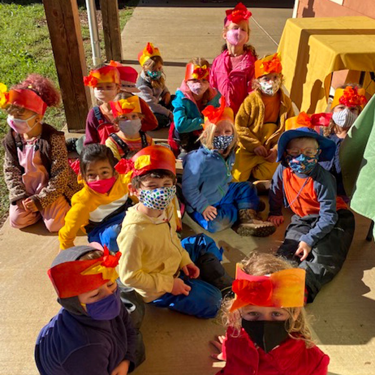 michaelmas ec students with crowns