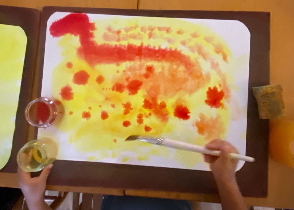 early childhood watercolor painting