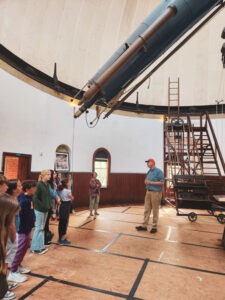 Waldorf School middle school class visiting the Observatory at UVA