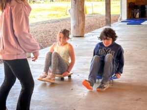 students having fun in movement class