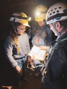 spelunking middle school students