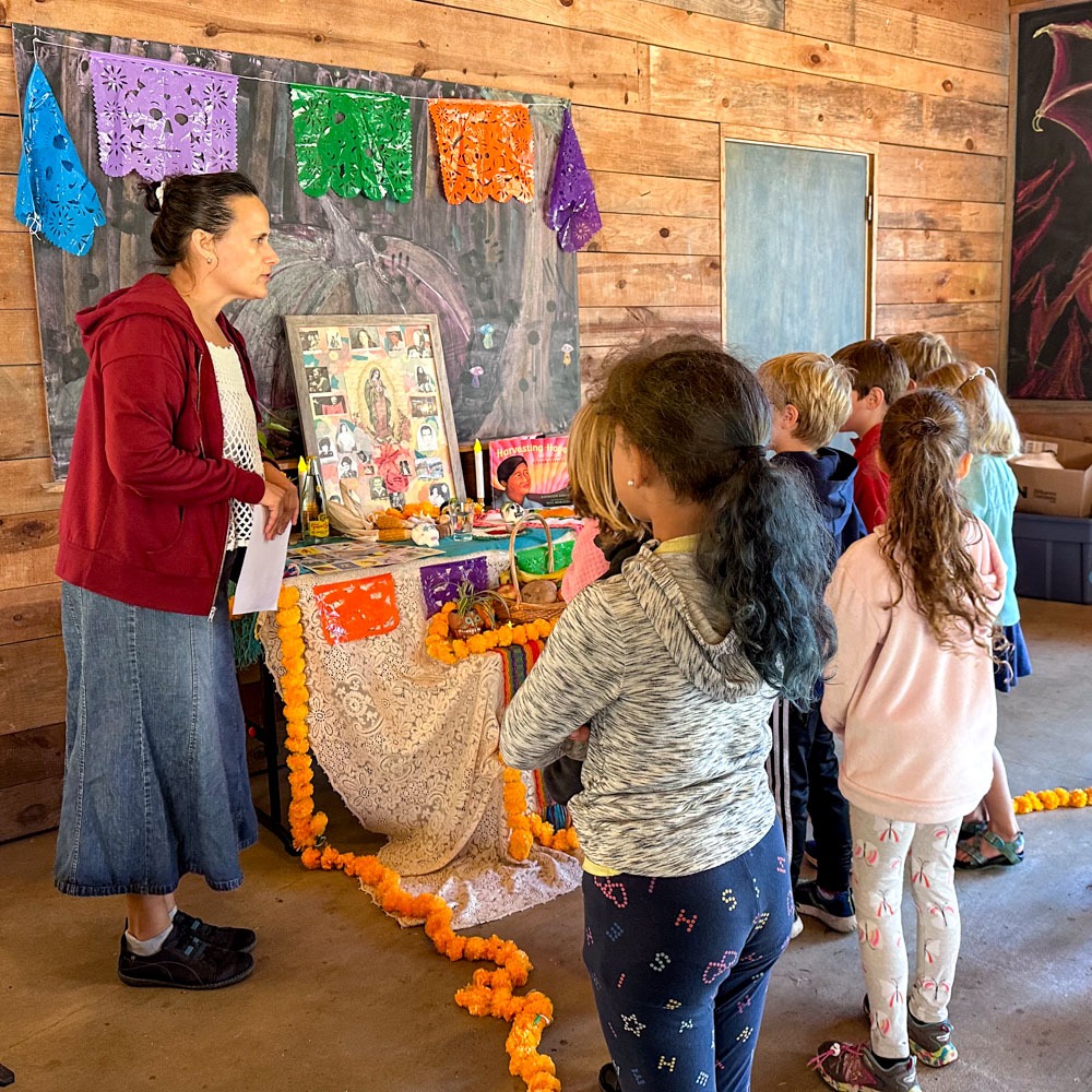 dia de los muertos celebration at Charlottesville Waldorf School