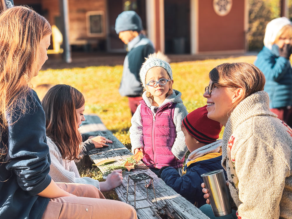 charcoal fire - grade 7 and kindergarten classes 
